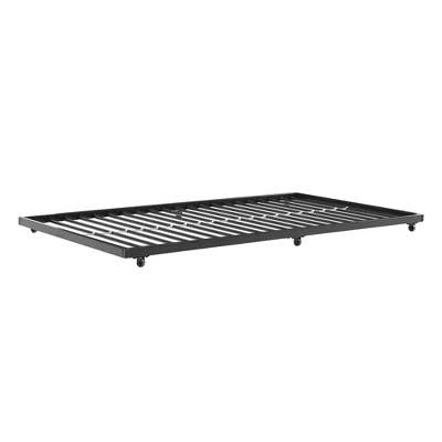 Twin Roll-Out Trundle Bed Frame - Black