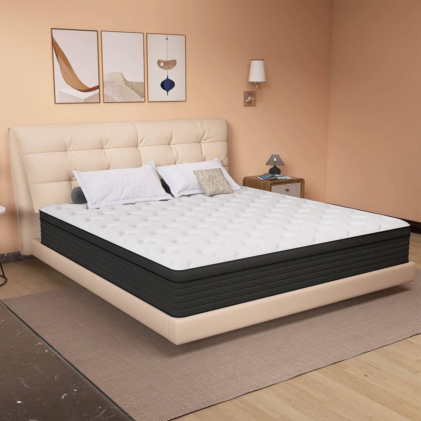 12 Inch Medium Euro Top Memory Foam Hybrid Twin Mattress In A Box