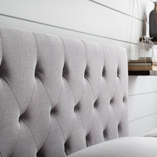 Upholstered Panel Headboard Size: Queen Upholstery: Charcoal