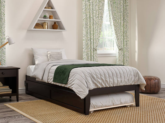 Colorado Bed With Twin Trundle, Twin, Espresso