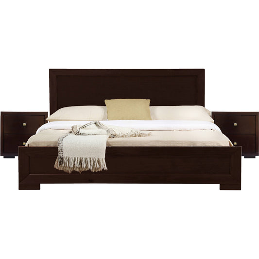 Trent Espresso Wooden Queen Platform Bed