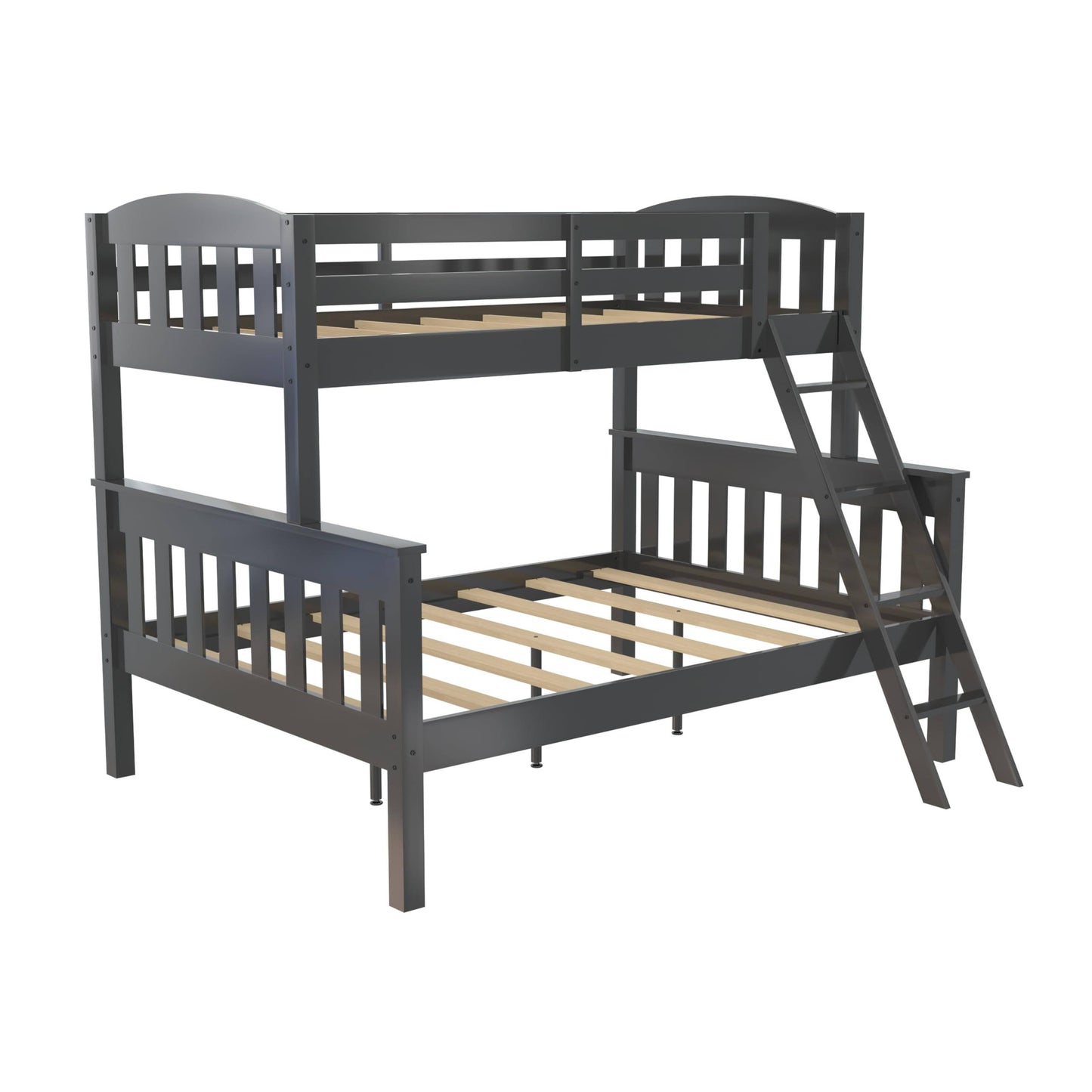 Airlie Slate Gray Twin Over Full Bunk Bed