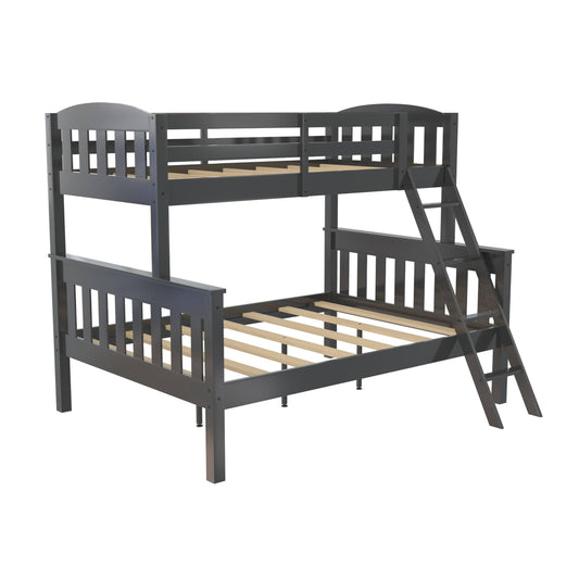 Airlie Slate Gray Twin Over Full Bunk Bed