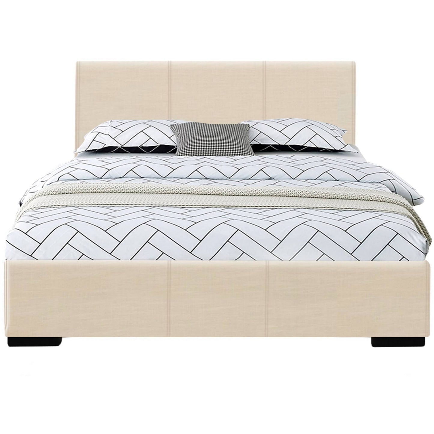 Abbey Beige Twin Platform Bed