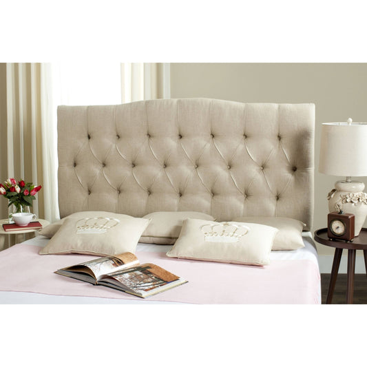 Axel Blush Pink Linen Full Tufted Headboard