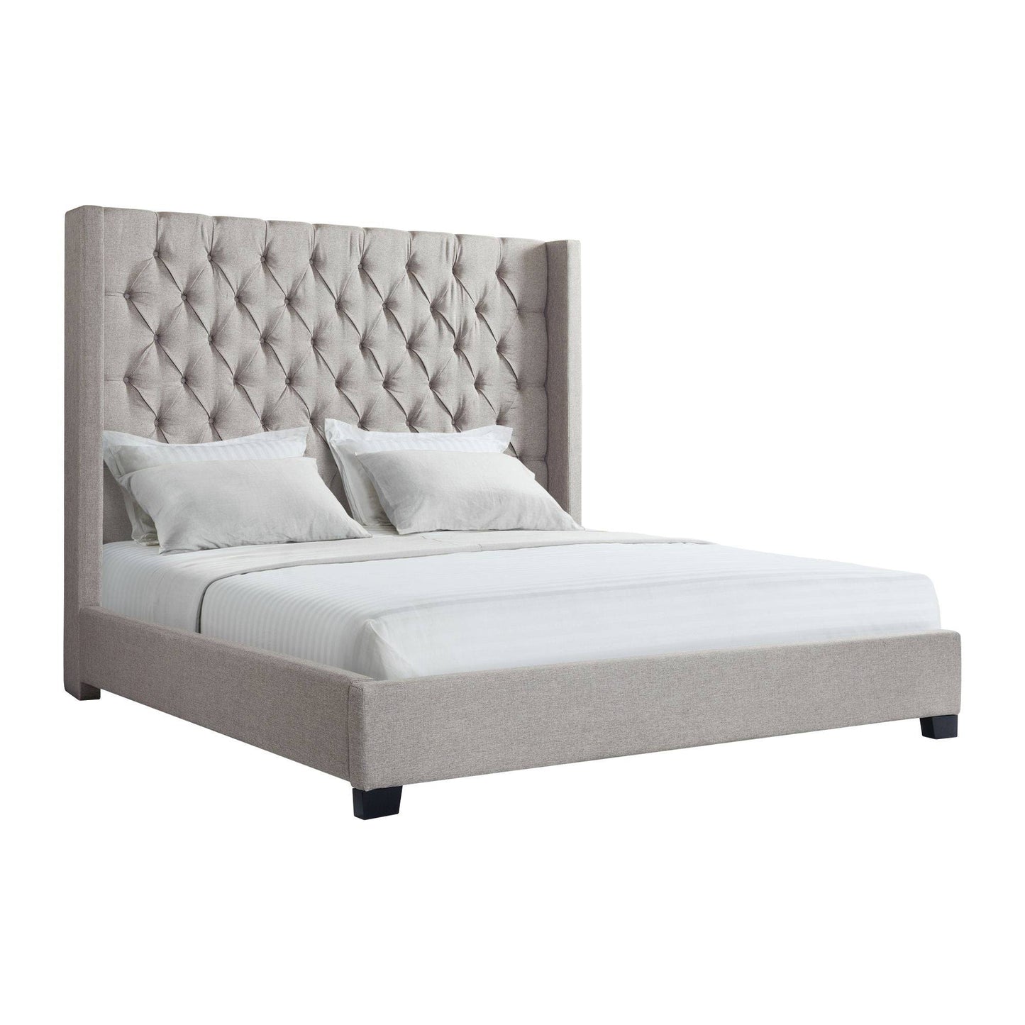 Arden Queen Tufted Upholstered Bed In Natural