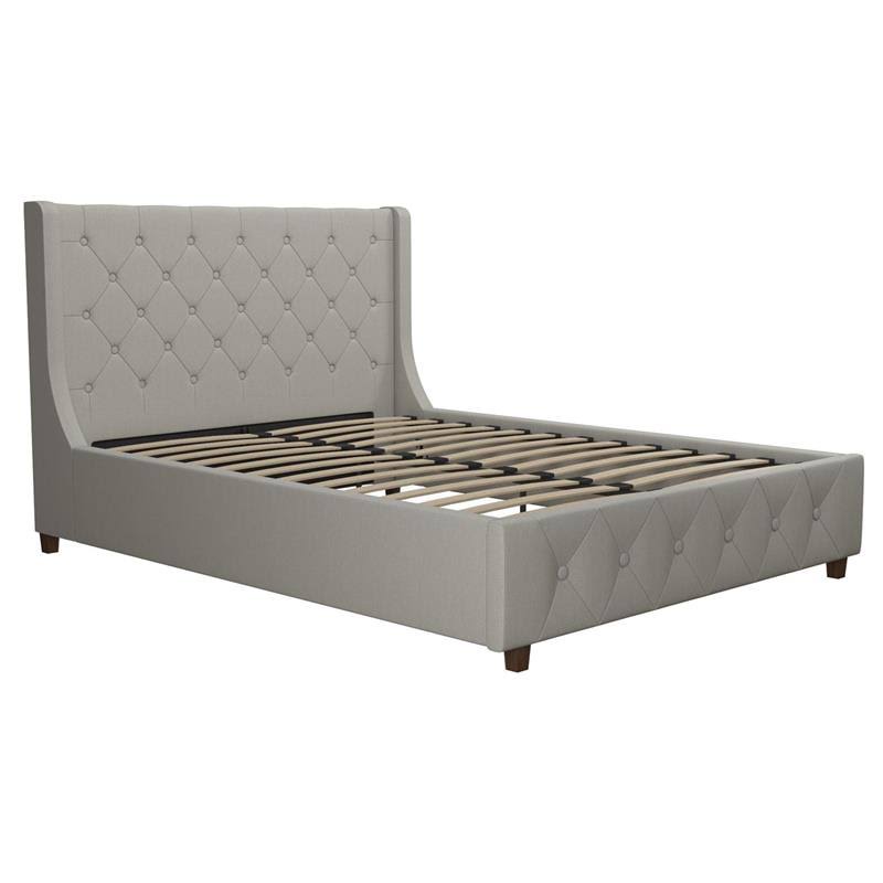 By Cosmopolitan Mercer Upholstered Bed Queen Light