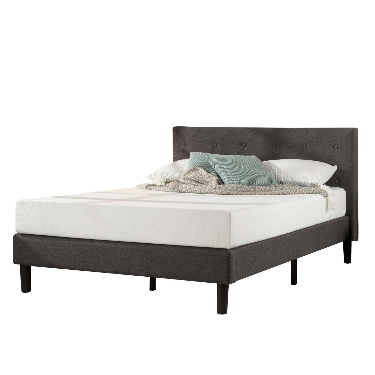 Upholstered Platform Bed Frame With Usb Ports |  Full