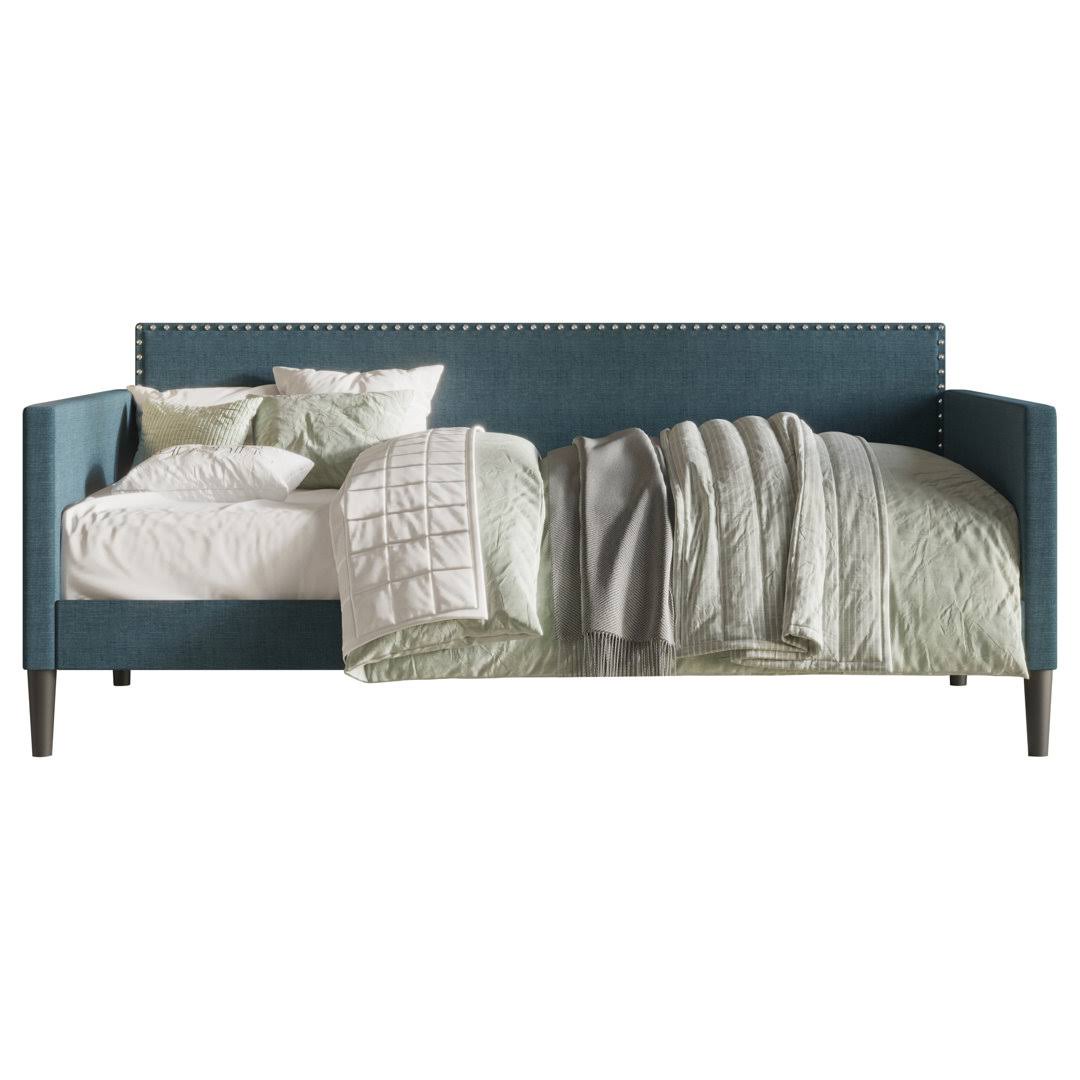 Sutton Upholstered Twin Daybed, Gray