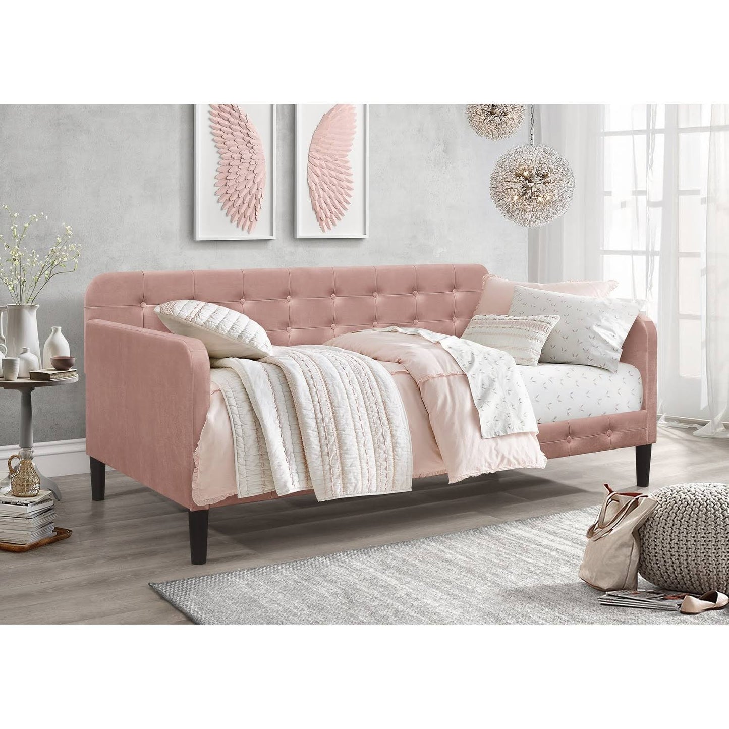 Chloe Daybed, Pink, Size: Twin