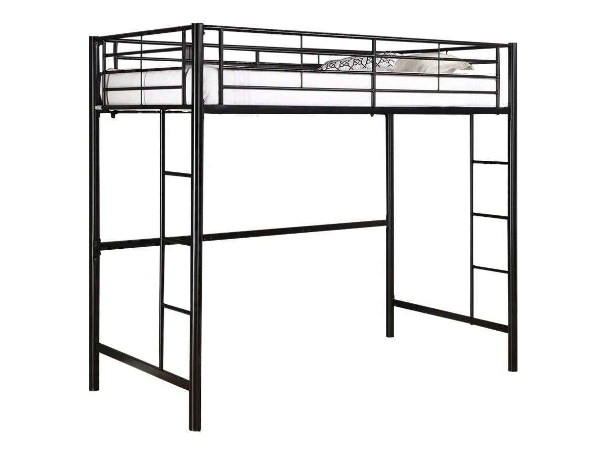 Twin Metal Loft Bed - Black