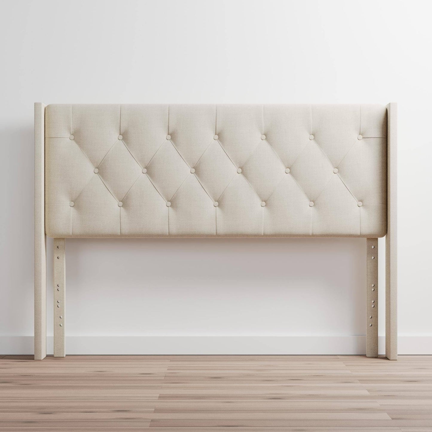 Bella Low Profile Wingback Headboard - Cream - King