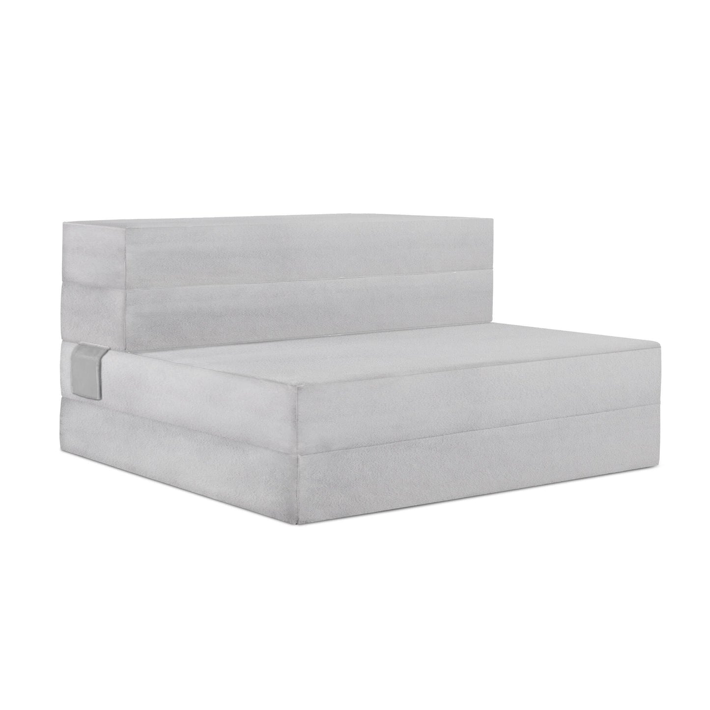 4.5 Trifold Sofa + Foam Xl Twin Mattress, Xl Twin Bed Mattress Folds Into Couch, Size: Twin-Xl, White