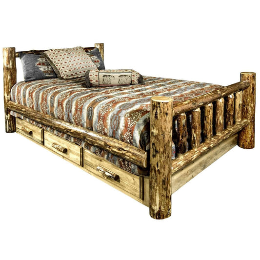 Woodworks Glacier Country Storage Bed, California King