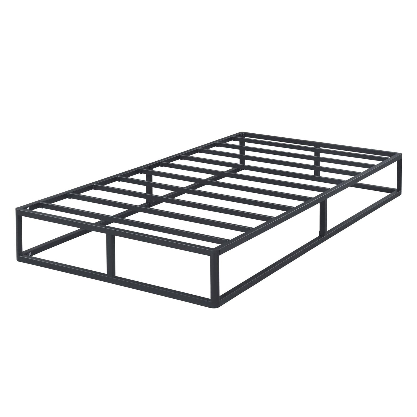 9 Inch Modern Metal Bed Frame/Mattress Foundation/Steel Slats/No Box Spring Needed/Sturdy/King Size/Black