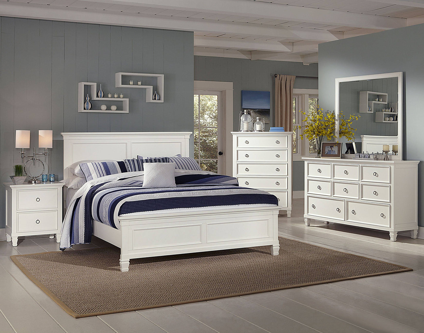 Classic Tamarack White King Platform Bed