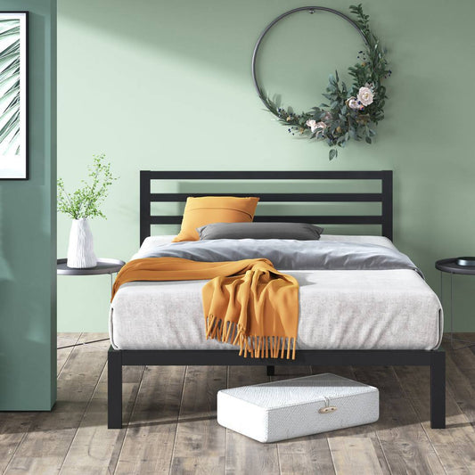 14 Contemporary Modern Metal Platform Bed  Mattress Size: Twin