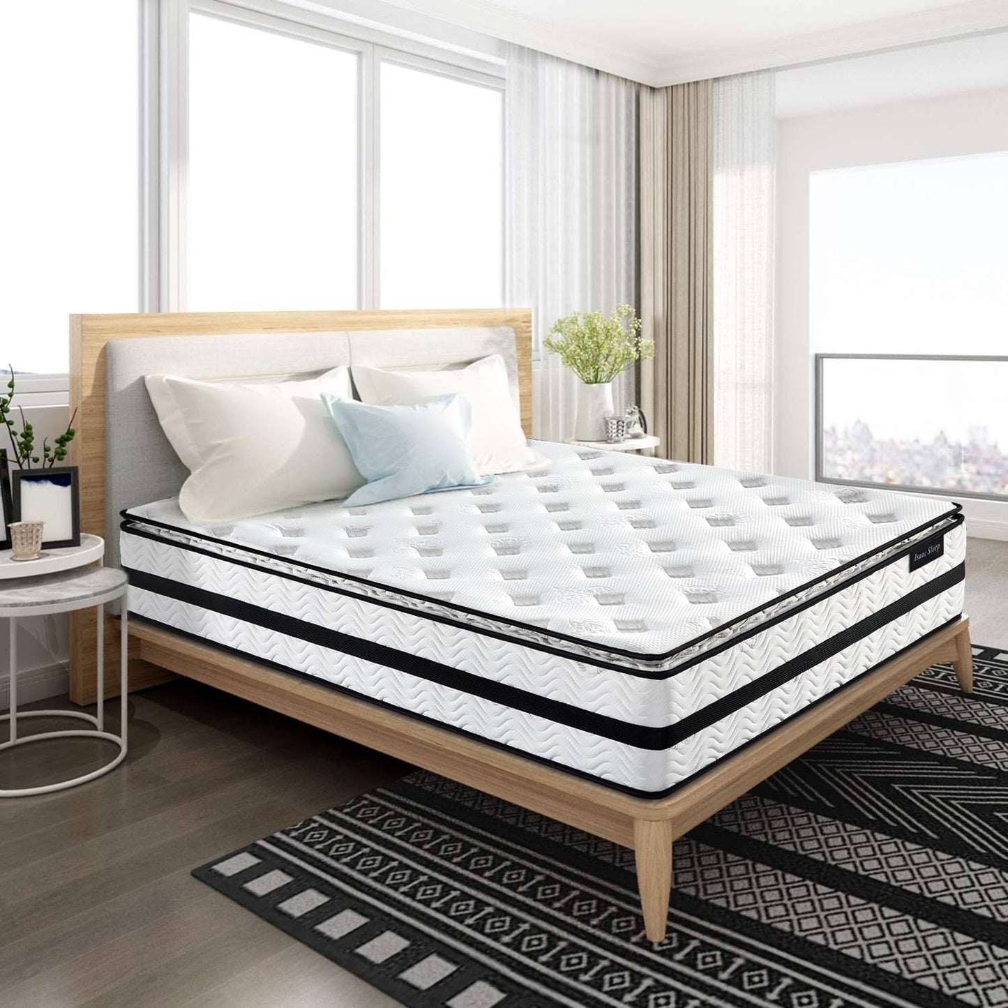 12-In Queen Hybrid Memory Foam/Coil Blend Mattress In A Box