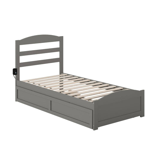 Warren Solid Wood Full Bed With Twin Trundle In White