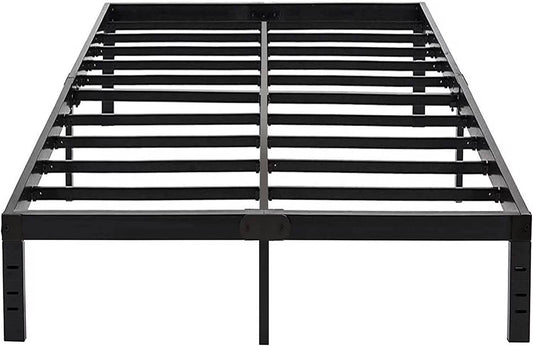 18 Inches Twin Xl Size Metal Bed Frames,No Box Spring Needed,Twin Xl Platform Metal Bed Frame For Adult, Black