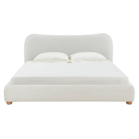 Bed  Color: Ivory Boucle, Size: King