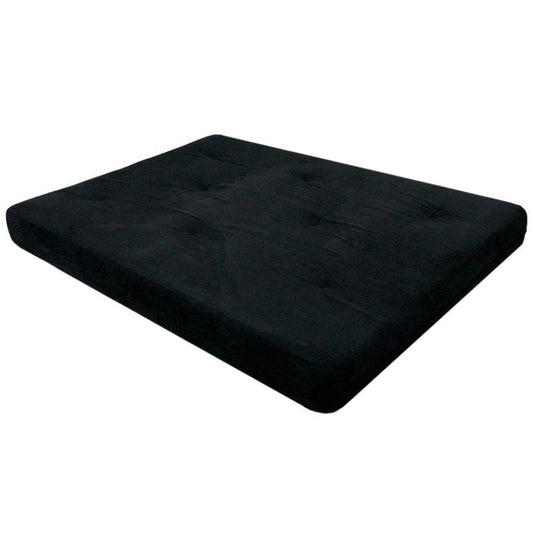 6 Tufted Futon Mattress, Black Full