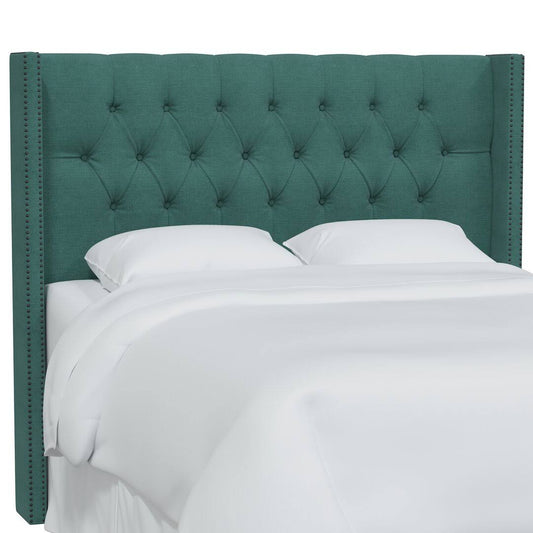 Upholstered Wingback Headboard  Size: California King, Upholstery: Gray Polypropylene/Olefin