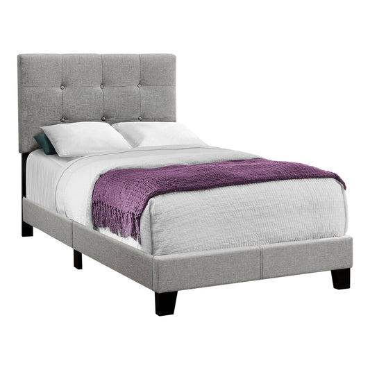 Bed - Twin Size / Grey Linen