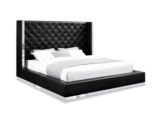 Upholstered Platform Bed Orren Ellis Size: King, Color: Black