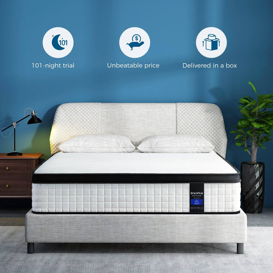 Xl Mattress,  Hybrid Innerspring Mattress With Responsive Memory