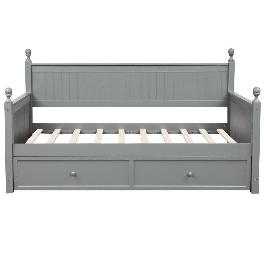 Twin Daybed With Trundle  Color: Gray