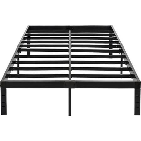 14 Inches Queen Size Metal Bed Frames,No Box Spring Needed,Queen Platform Metal Bed Frame For Adult, Black