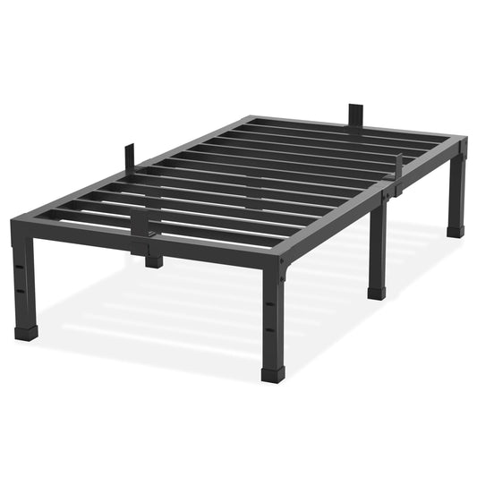 Angel 14 Inch Queen Size Bed Frame,3500 Lbs Heavy Duty Metal Platform, Mattress Foundation With Steel Slat Support/No Box Spring Needed/Noise