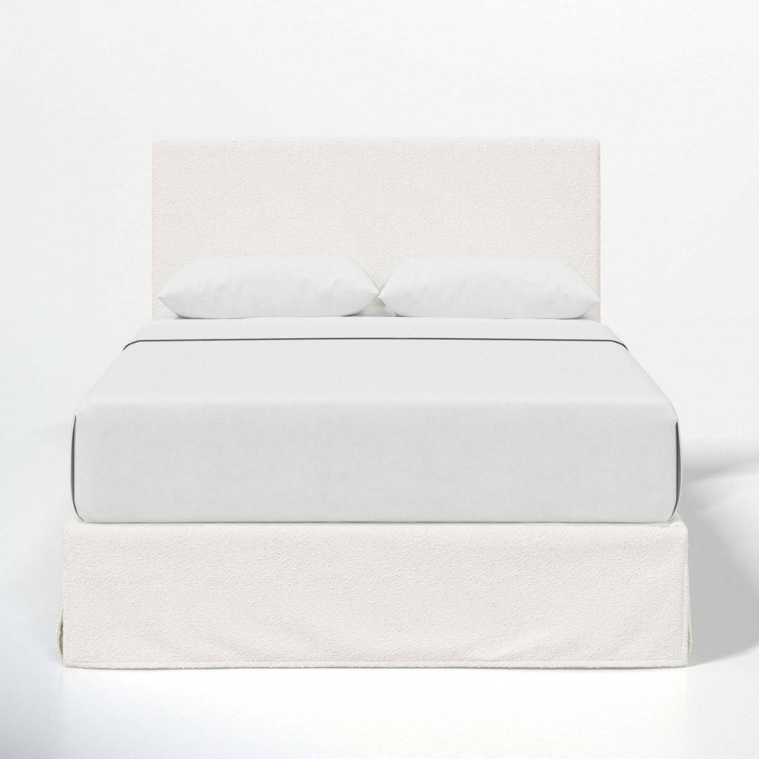 Upholstered Bed Color: Zuma White Textured Linen, Size: Queen