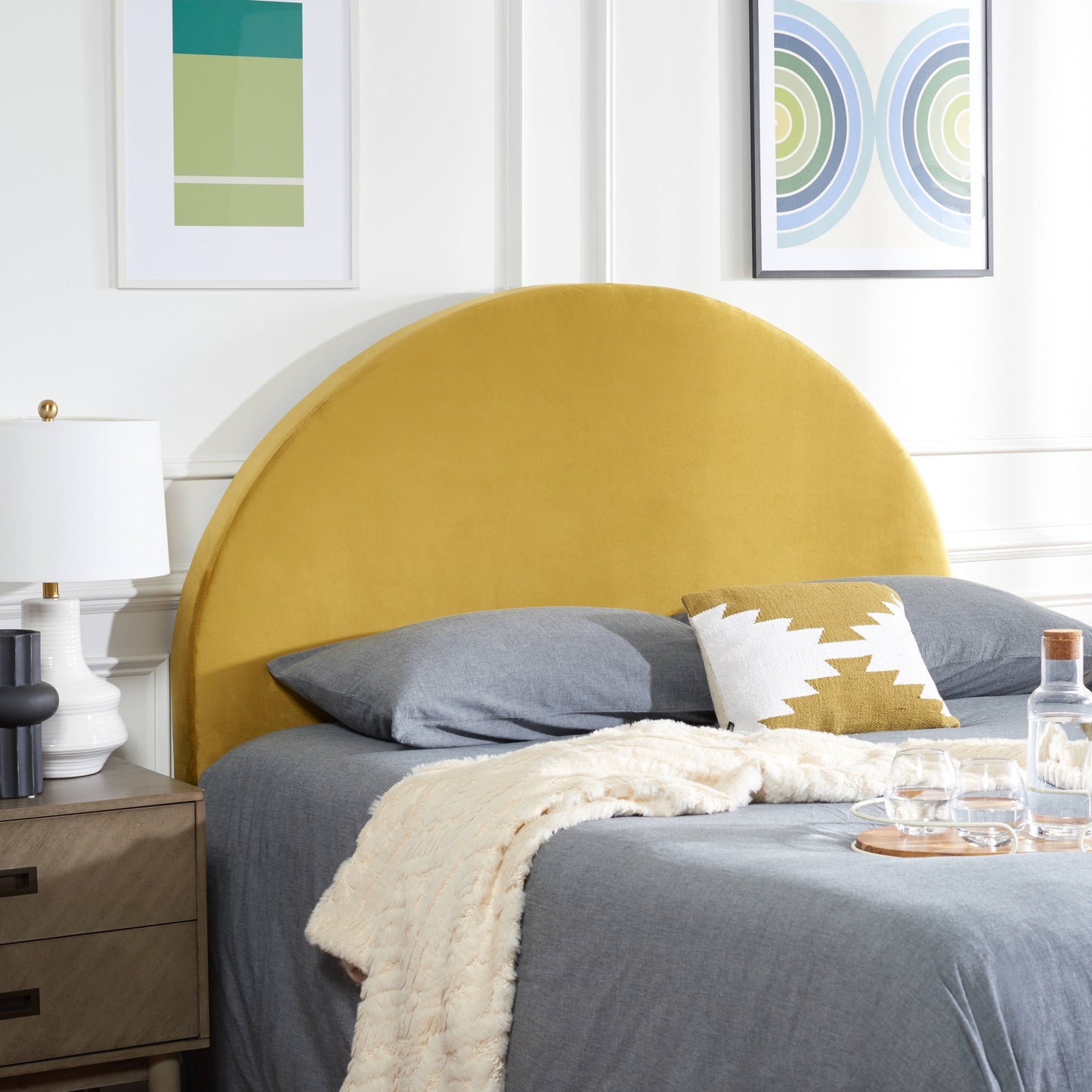 Sunnira Arched Headboard Queen