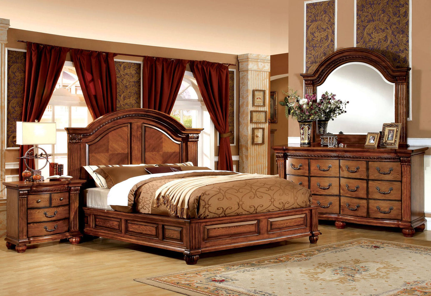 Bellagrand Antique Tobacco Oak Cal. King Bed