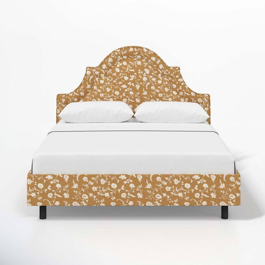 Upholstered Bed Upholstery: Classic Gingham Tan, Size: Queen