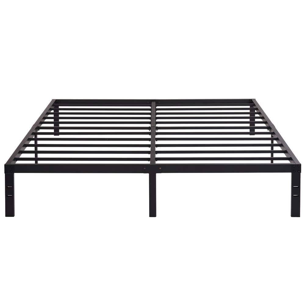 Bed Frames Black, Metal Frame Full Platform Bed With Heavy Duty P