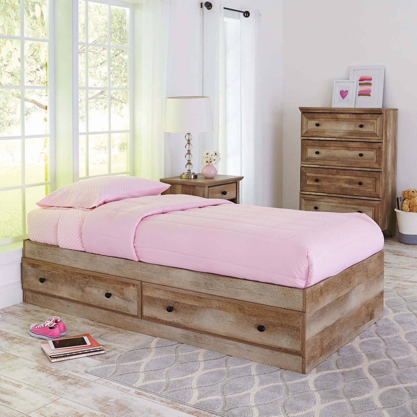 Crossmill Mates Storage Bed, Twin, Weathered