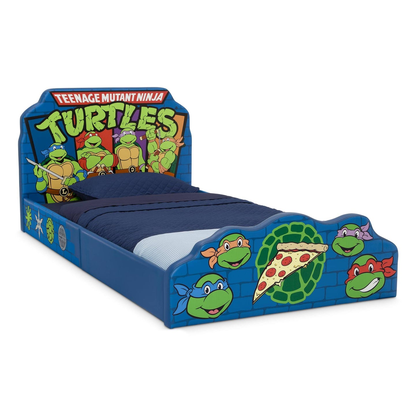 Teenage Mutant Ninja Turtles Upholstered Twin Bed, Green