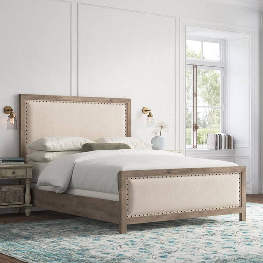 Upholstered Low Profile Standard Bed Lark Manor Size Queen