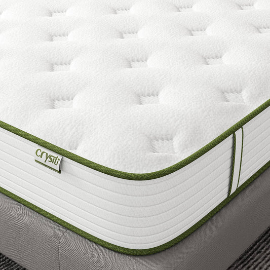 8 Inch Queen Memory Foam Mattress Hybrid Bed Mattress With Wrapped Innersprings Medium Firm Bed-In-A-Box Pressure Relieving Supportive