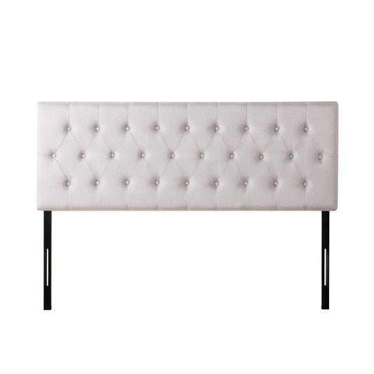 Trina Light Grey Queen Upholstered Headboard