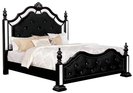 Azha Black Queen Bed