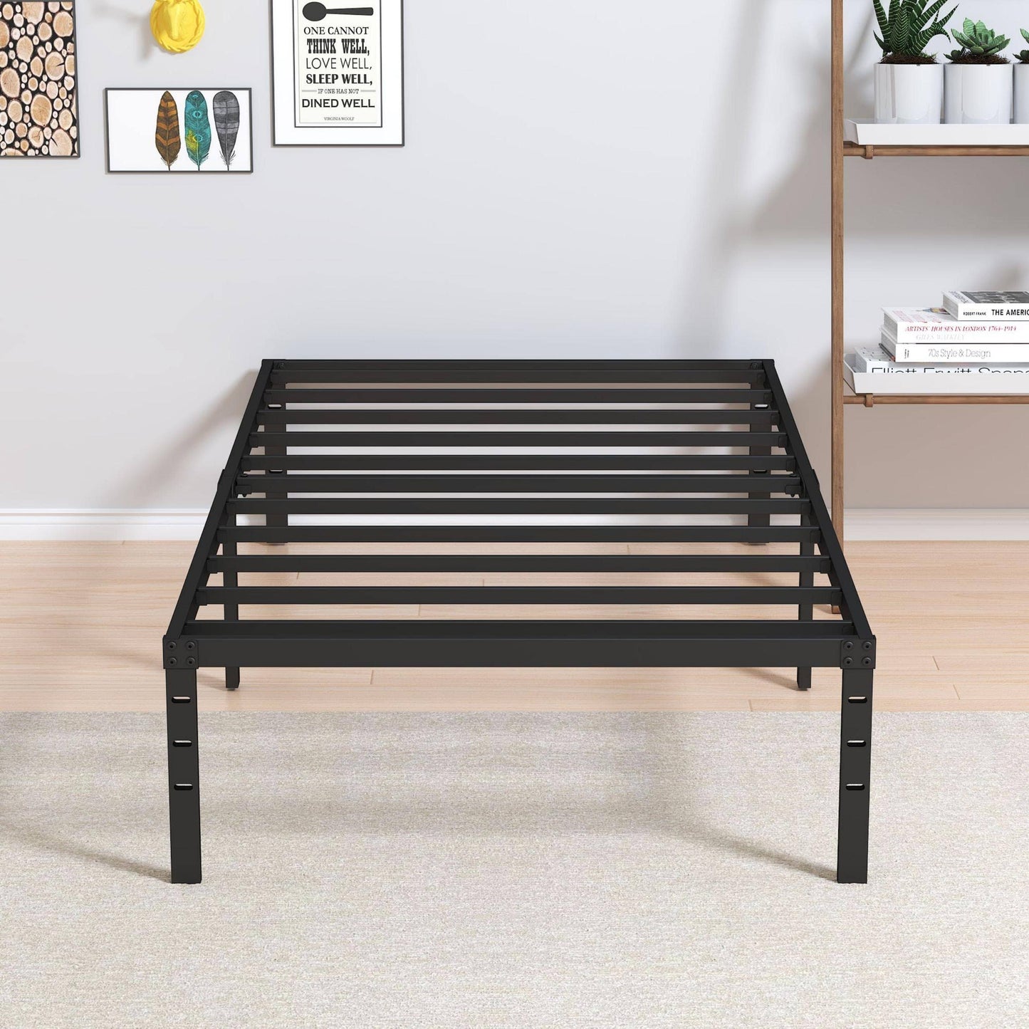 Twin Xl Bed Frames No Box Spring Needed, 14 Inch Heavy Duty Metal Twin Xl Platform Bed Frame Support Up To 2500 Lbs, Easy Assembly, Noise