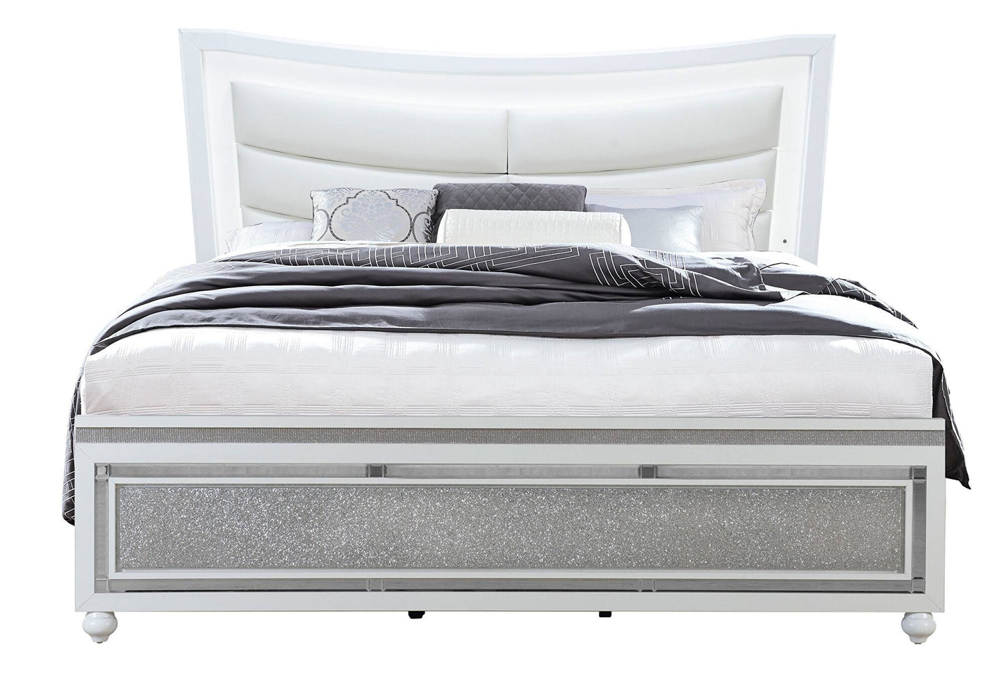 Collete White King Bed