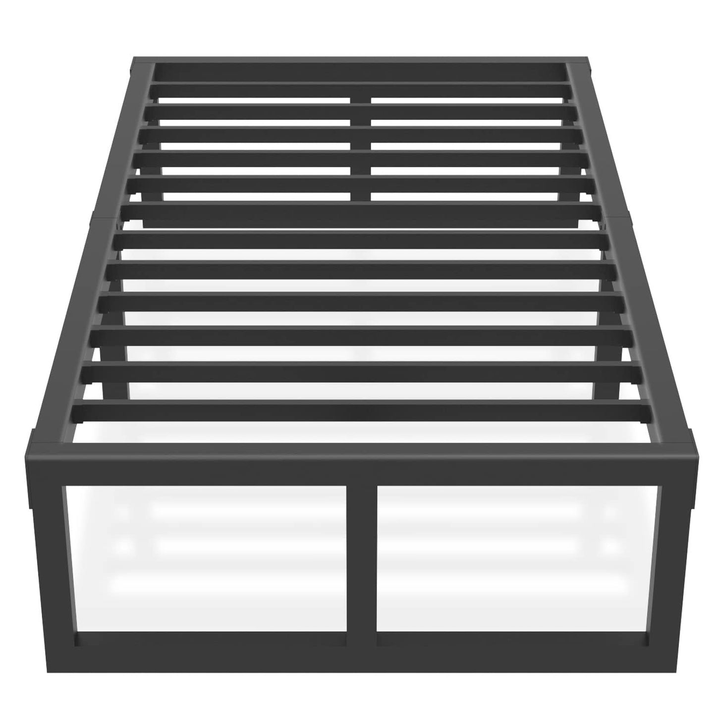 Angel Full Size Bed Frame, 14 Inch Heavy Duty Support 3500 Lbs Metal Platform, No Box Spring Needed/Noise Free/Non-Slip/S