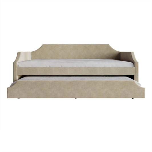 Daybed With Trundle Casepiece Color: Light Cream