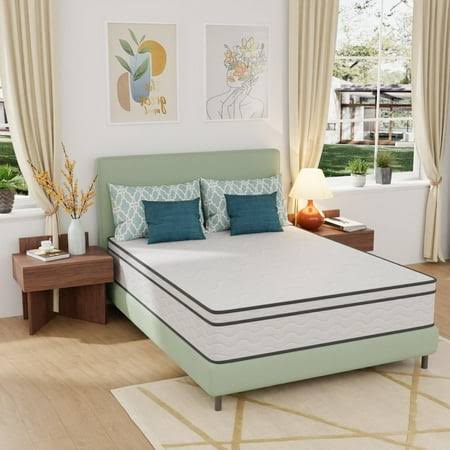 6 Inch Hybrid Mattress With Innerspring And Foam/Fiberglass Free/Medium Firm Spring Mattress/Twin Size Mattress In A Box/Certipur-Us