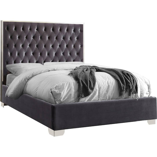 Tufted Upholstered Platform Bed Everly Quinn Color (Frame): Silver, Size: Queen, Color: Black